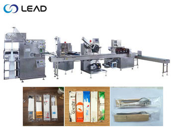 Disposable tableware /cutlery kit wrapping machine