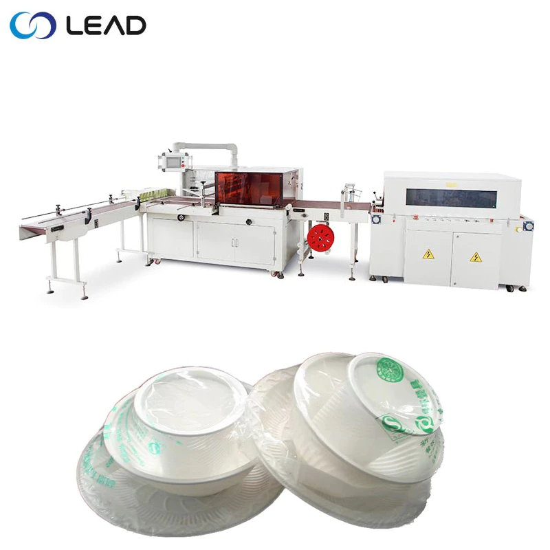 Disposable cutlery shrink wrapping machine