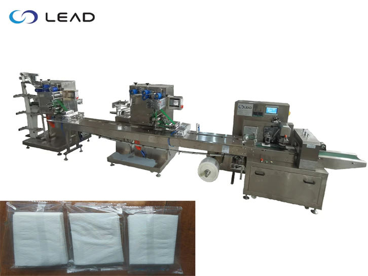 Multi-piece napkin automatic folding packaging solution